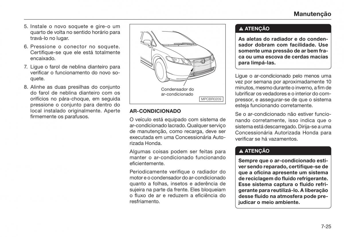 Honda Civic VIII 8 manual del propietario / page 169