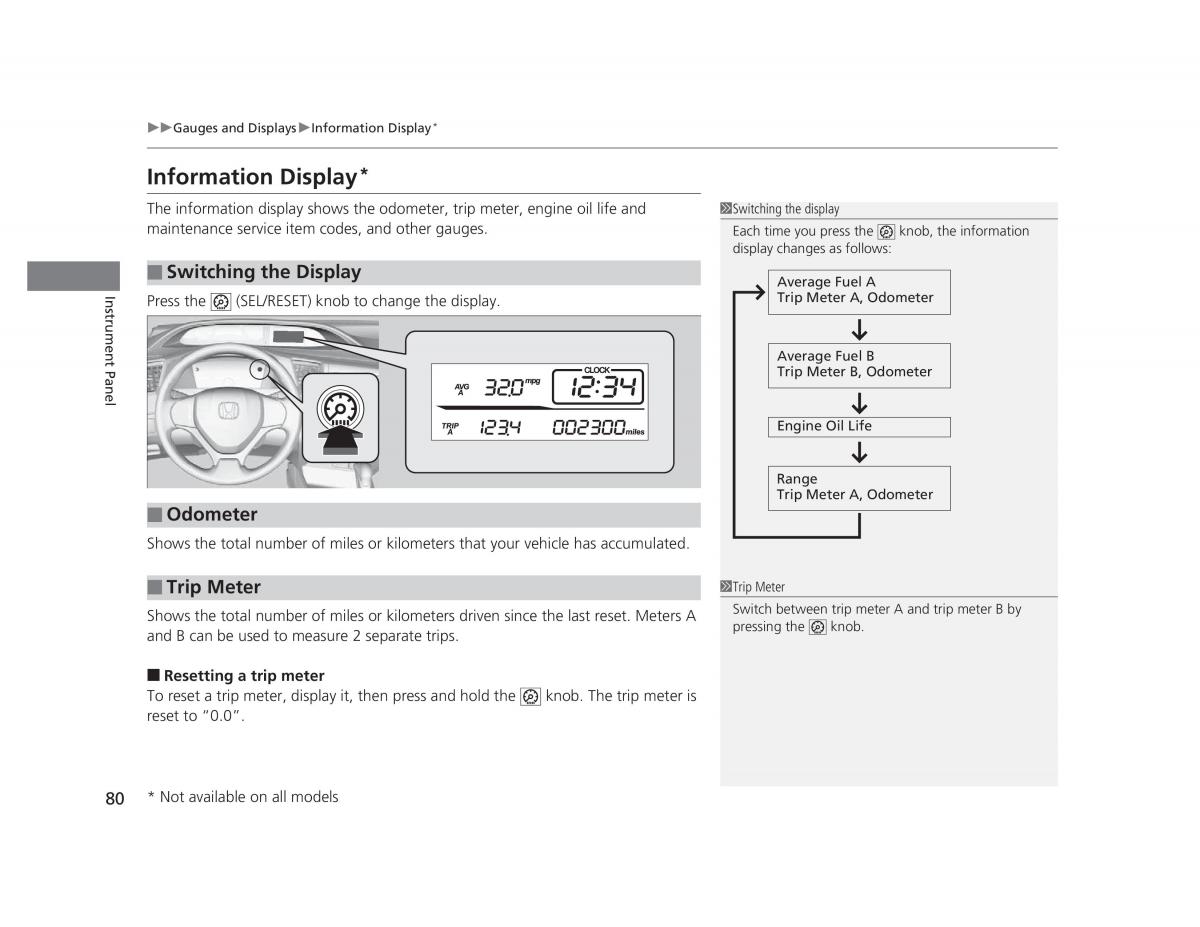 Honda Civic IX 9 owners manual / page 81