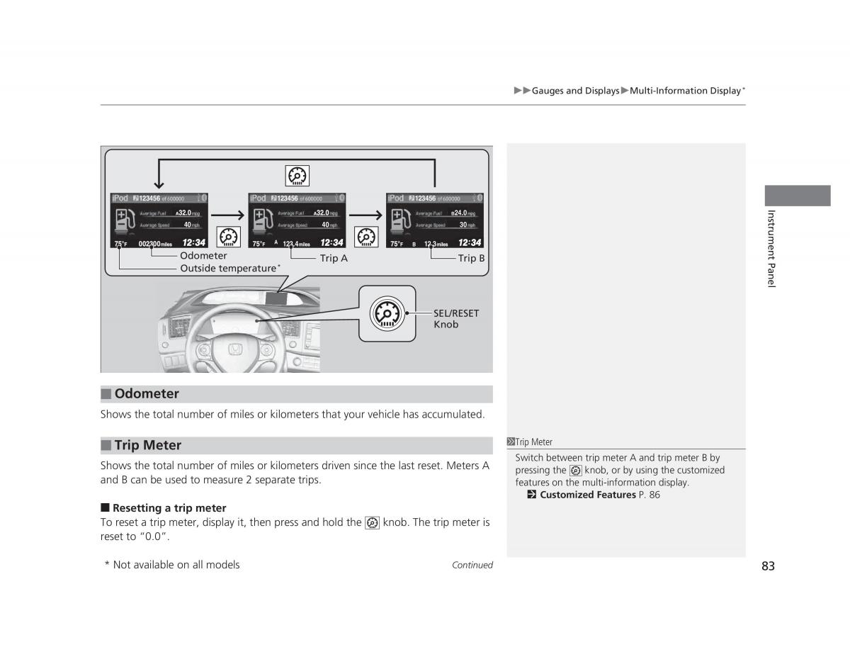 Honda Civic IX 9 owners manual / page 84