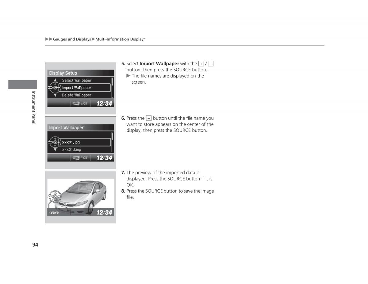 Honda Civic IX 9 owners manual / page 95