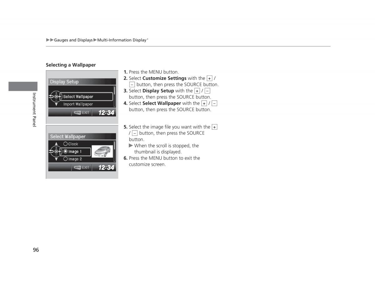 Honda Civic IX 9 owners manual / page 97