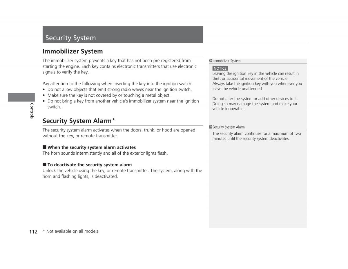 Honda Civic IX 9 owners manual / page 113