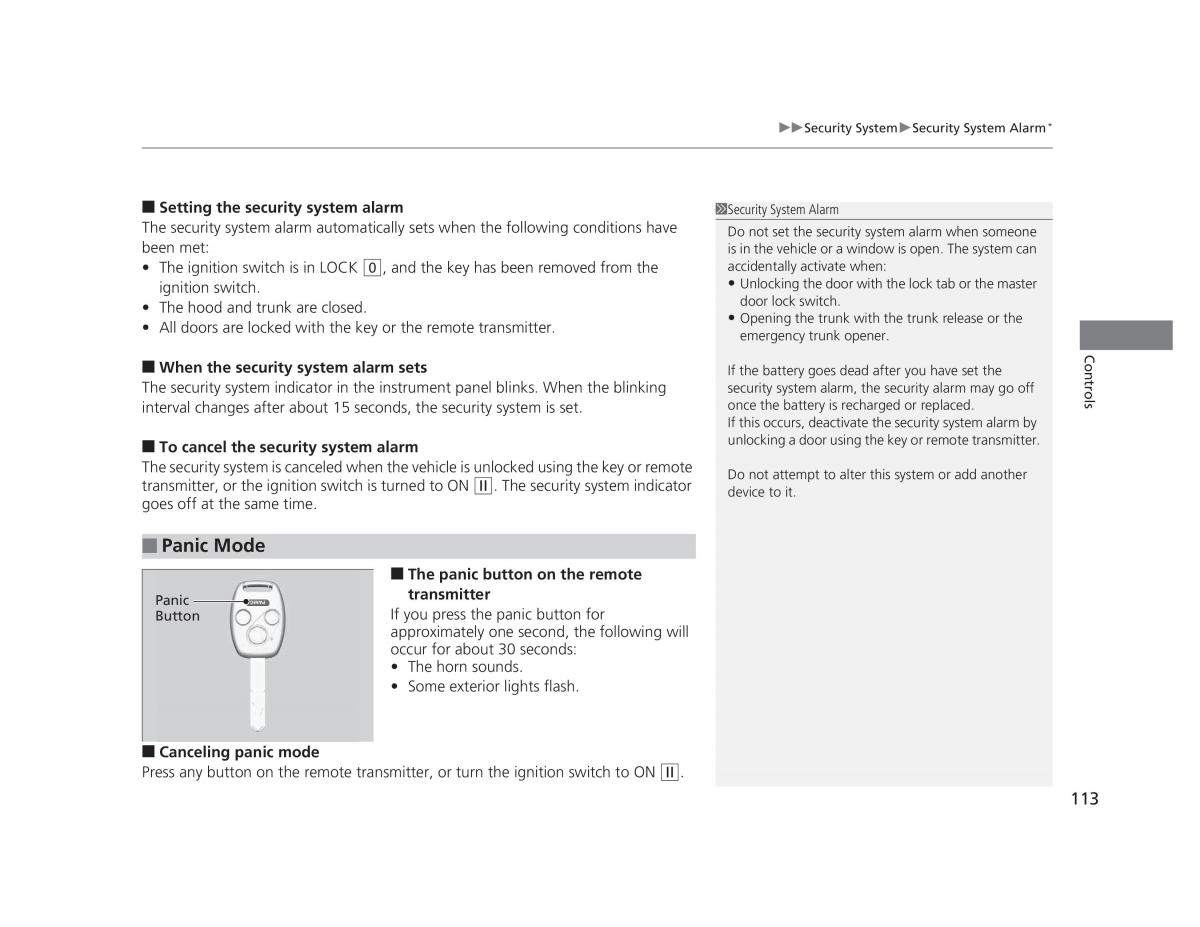 Honda Civic IX 9 owners manual / page 114