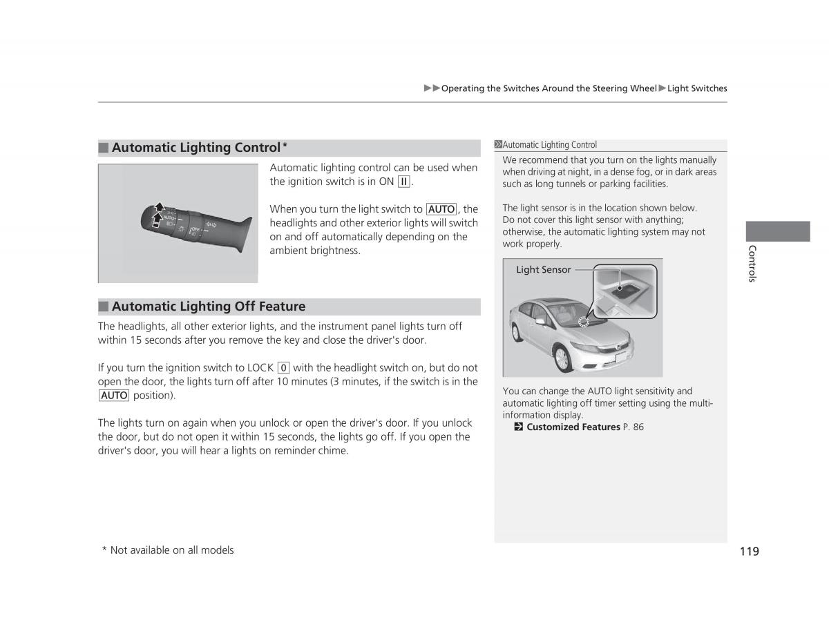 Honda Civic IX 9 owners manual / page 120