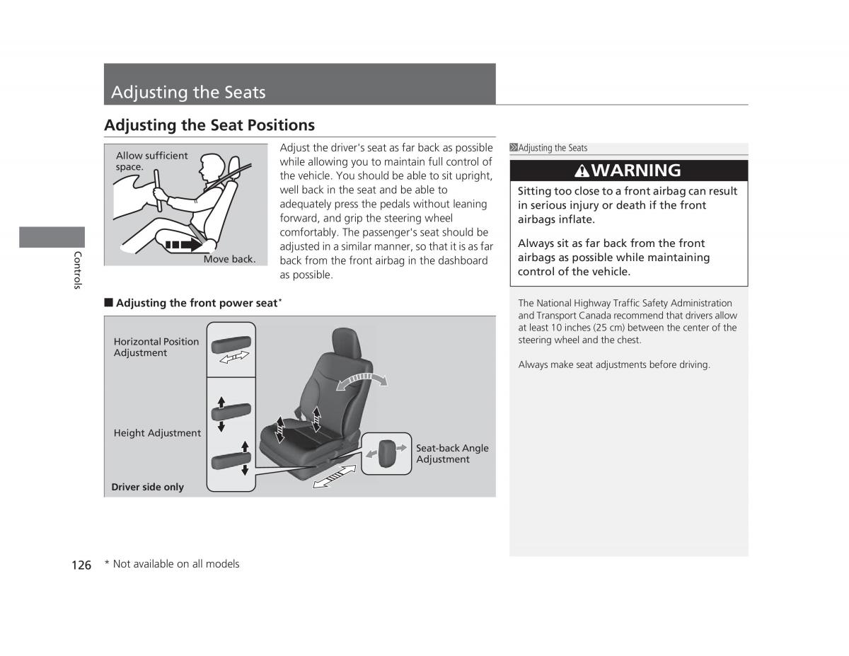 Honda Civic IX 9 owners manual / page 127