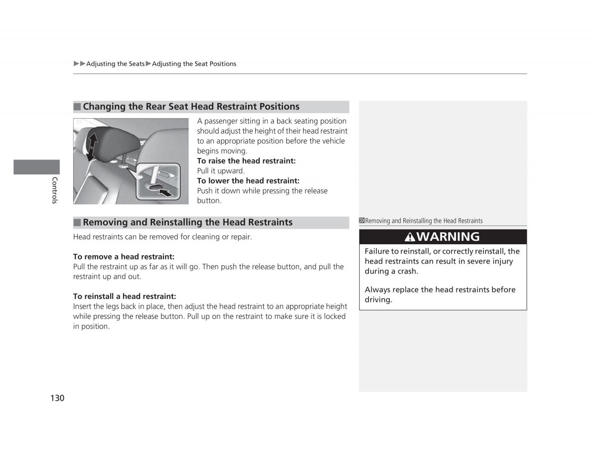 Honda Civic IX 9 owners manual / page 131