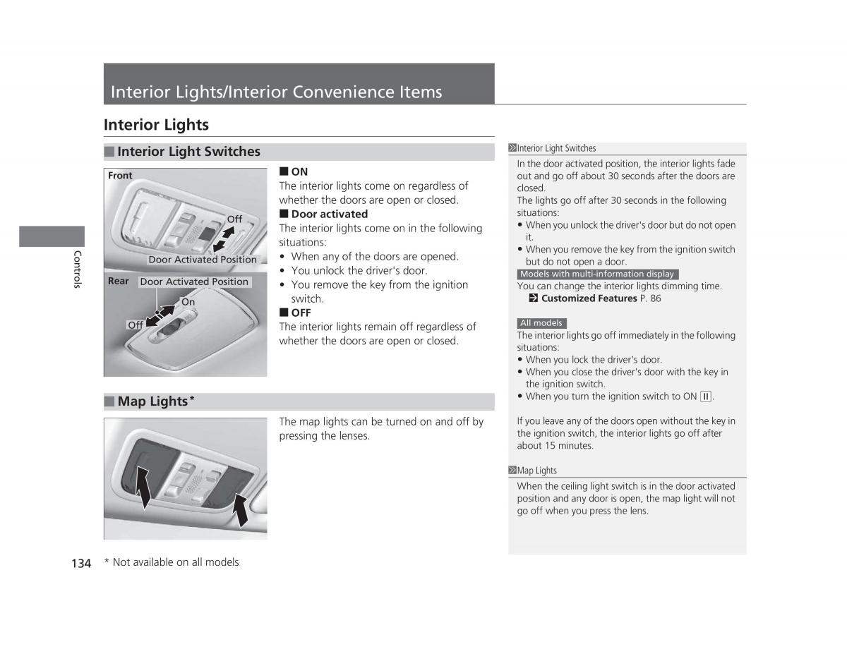 Honda Civic IX 9 owners manual / page 135