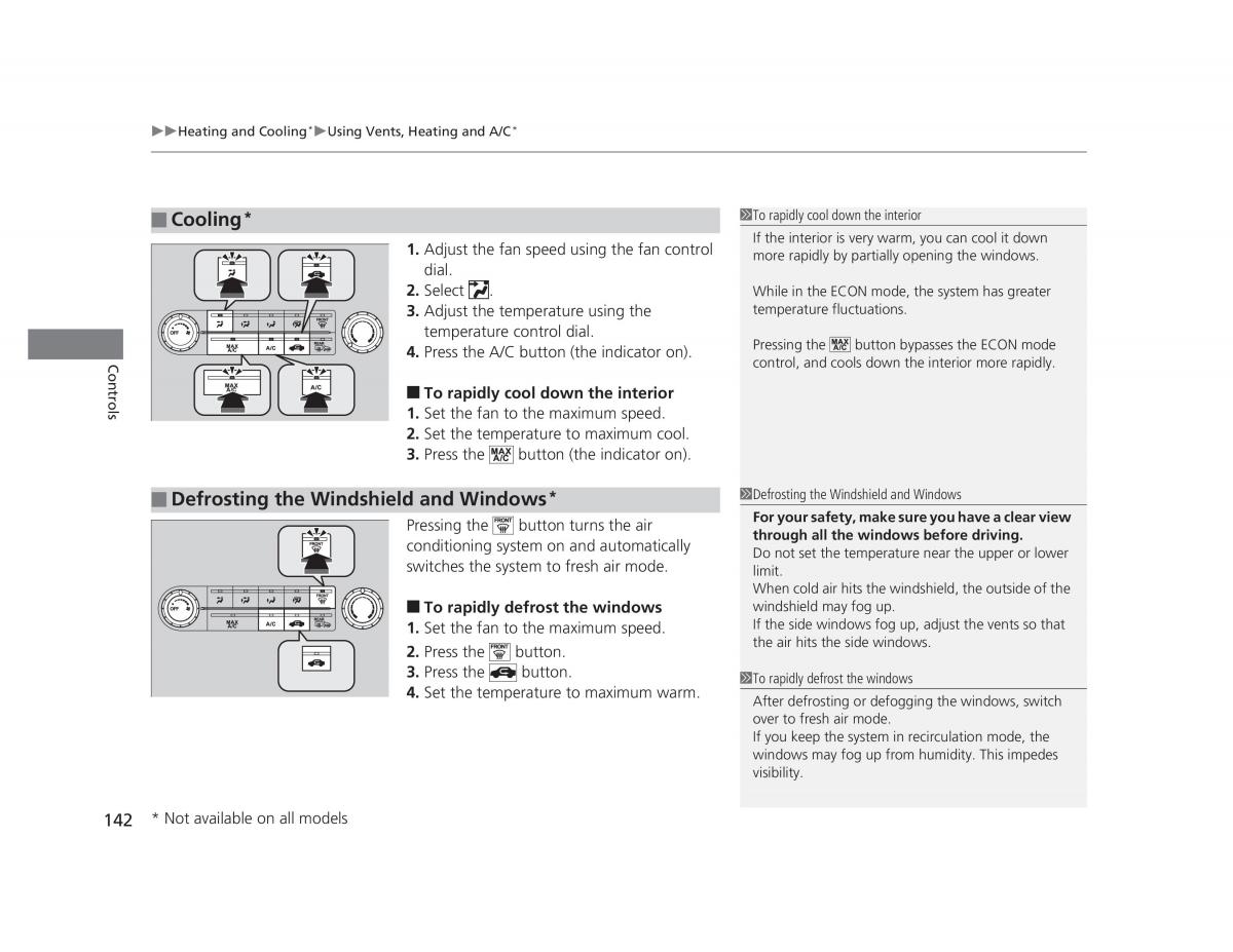 Honda Civic IX 9 owners manual / page 143