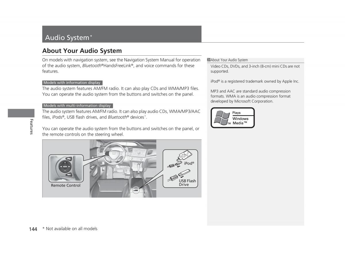 Honda Civic IX 9 owners manual / page 145