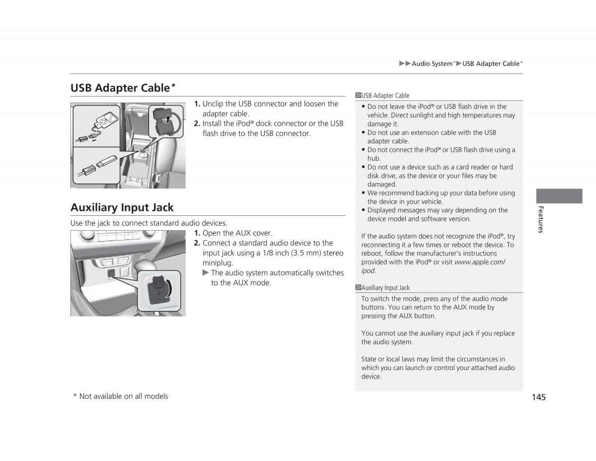 Honda Civic IX 9 owners manual / page 146