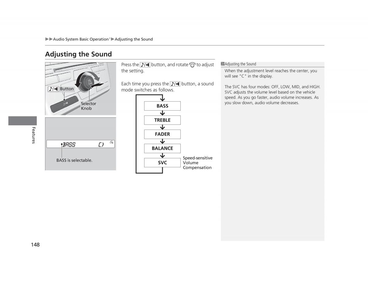 Honda Civic IX 9 owners manual / page 149