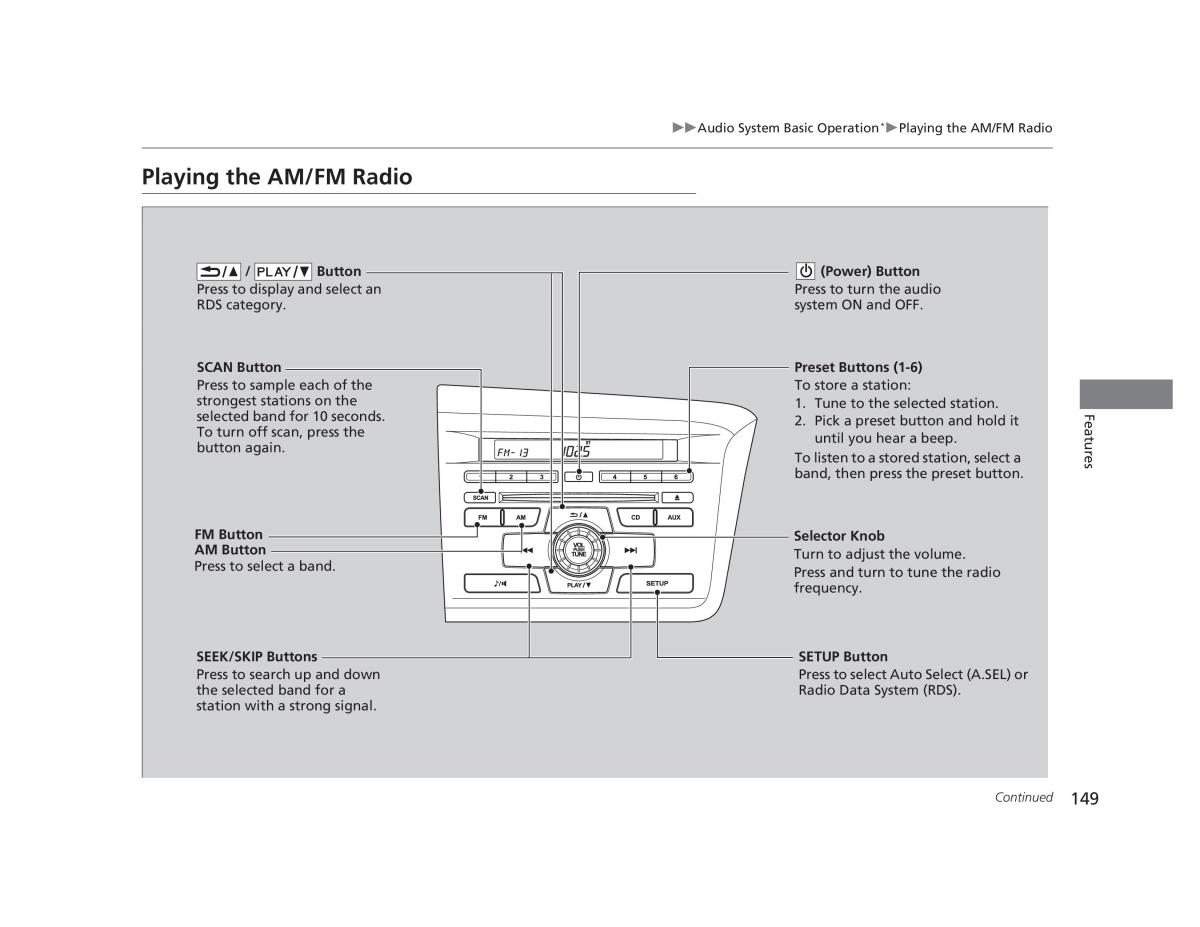 Honda Civic IX 9 owners manual / page 150