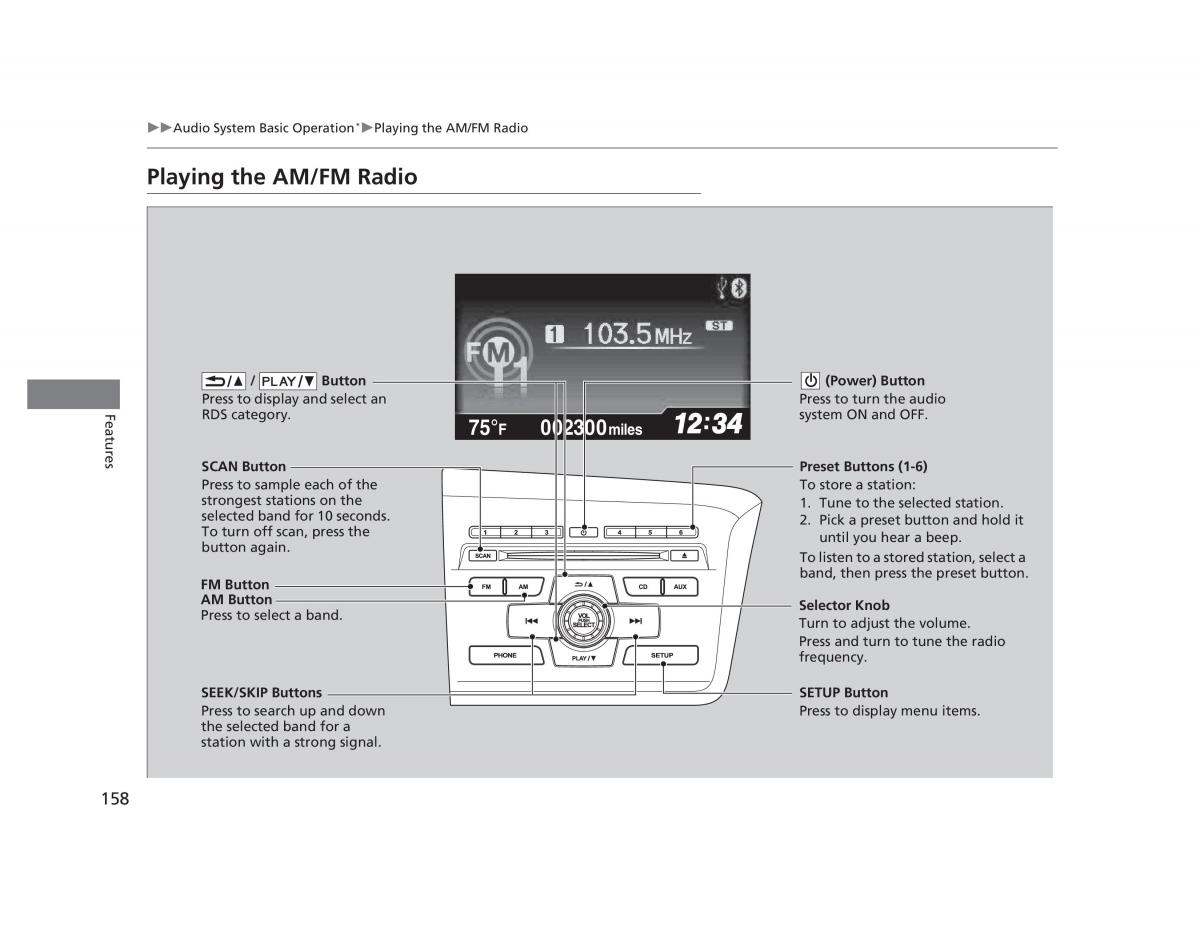 Honda Civic IX 9 owners manual / page 159