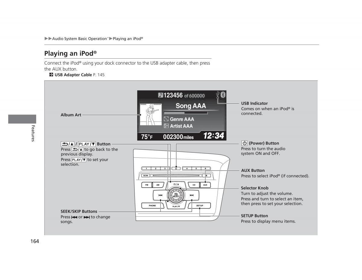 Honda Civic IX 9 owners manual / page 165