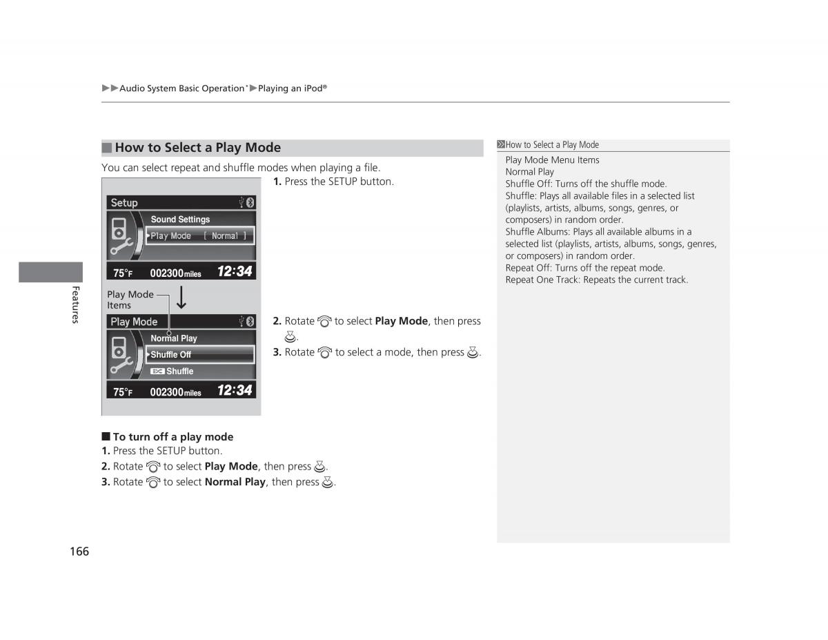 Honda Civic IX 9 owners manual / page 167