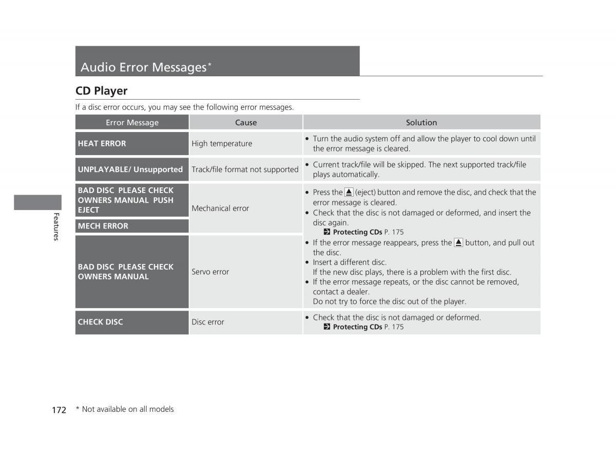 Honda Civic IX 9 owners manual / page 173