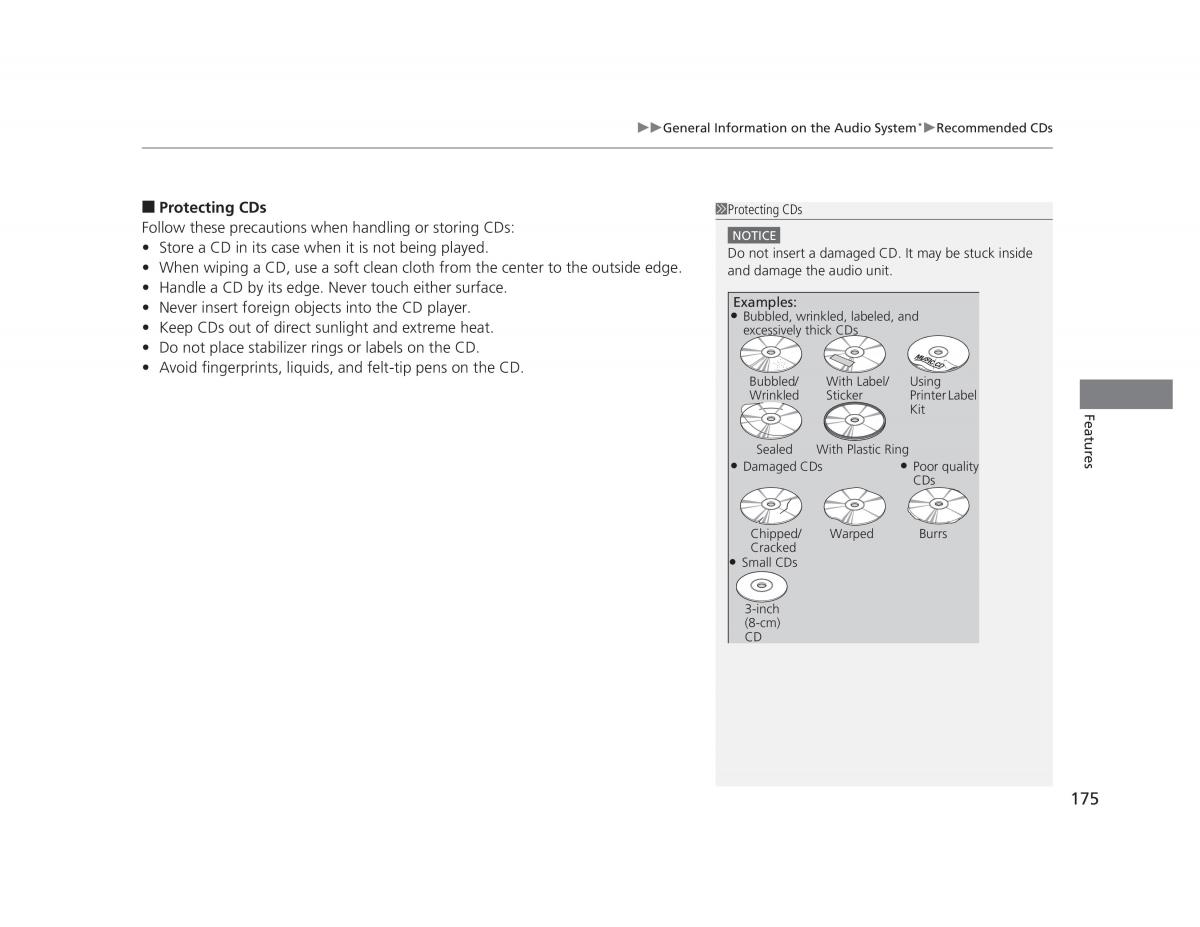 Honda Civic IX 9 owners manual / page 176