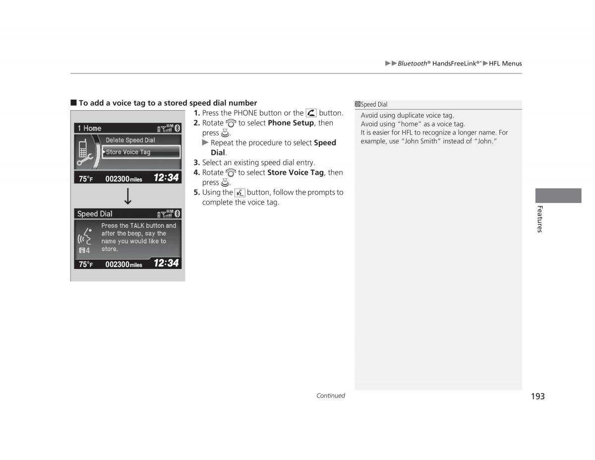 Honda Civic IX 9 owners manual / page 194