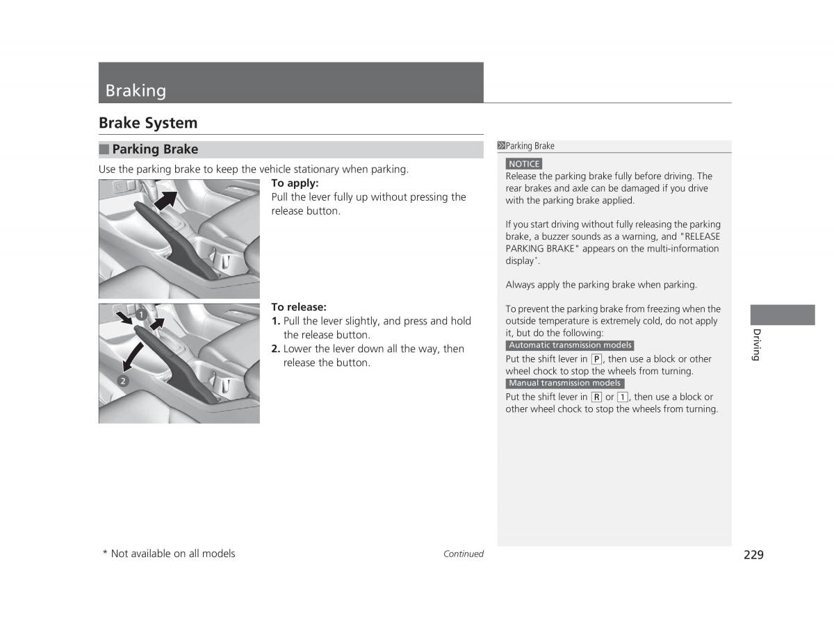 Honda Civic IX 9 owners manual / page 230