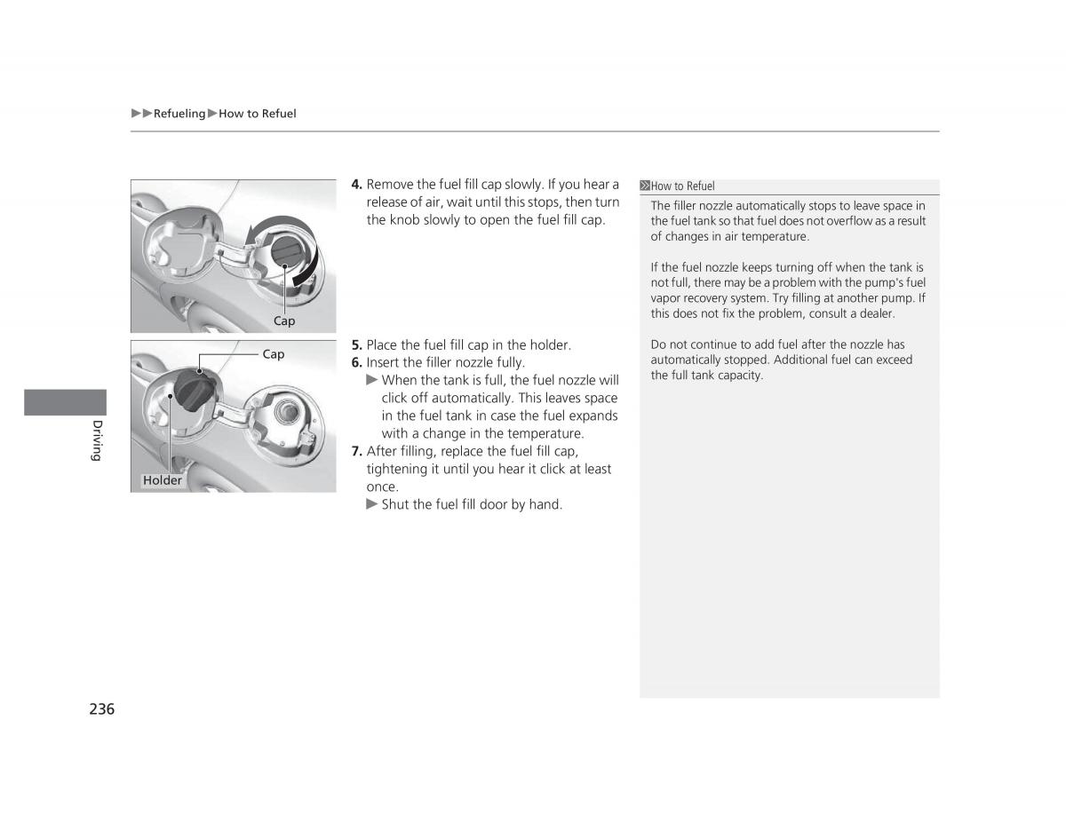 Honda Civic IX 9 owners manual / page 237