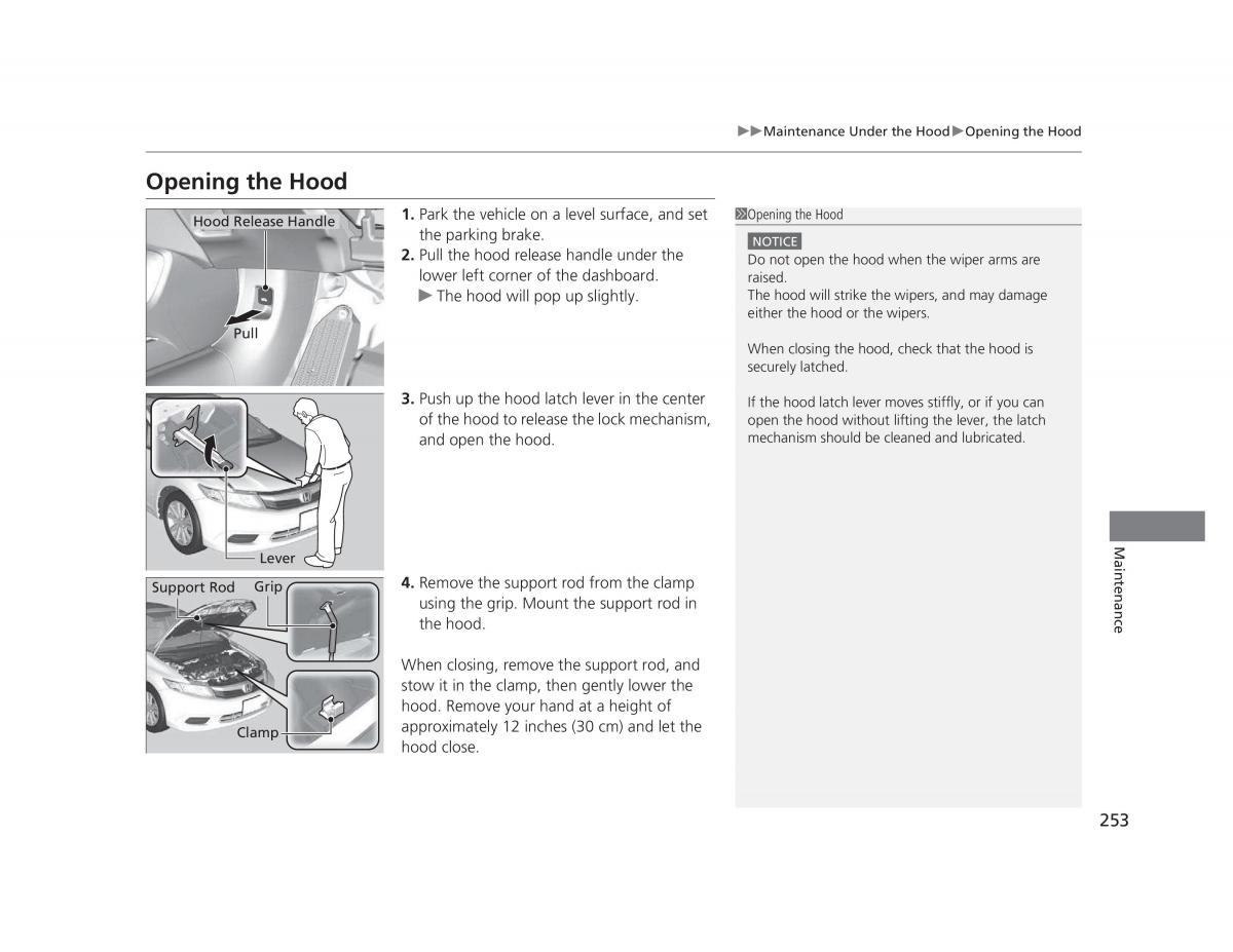 Honda Civic IX 9 owners manual / page 254