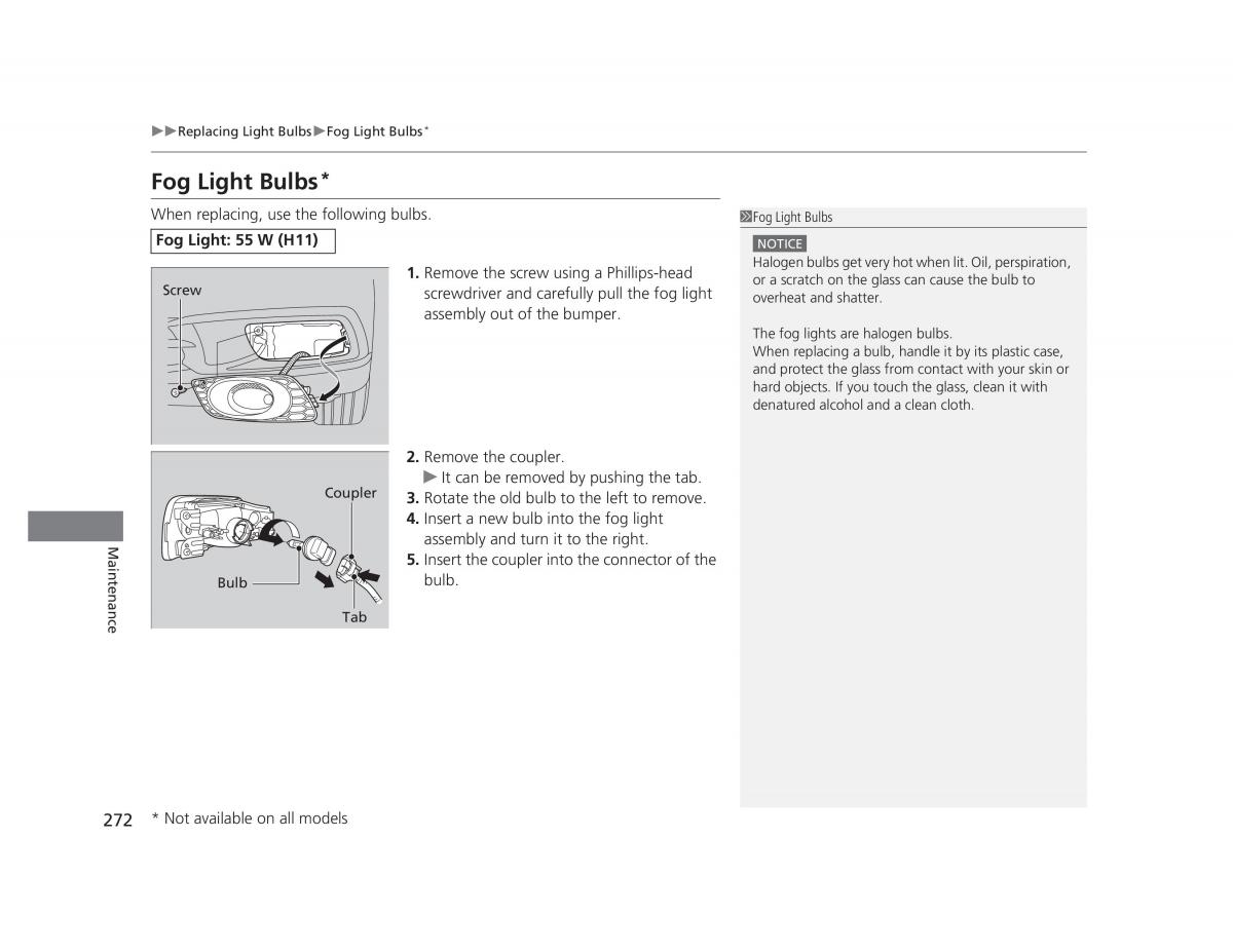 manual  Honda Civic IX 9 owners manual / page 273