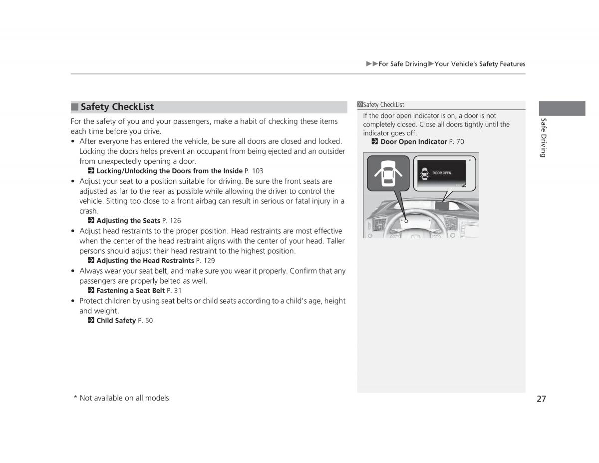 Honda Civic IX 9 owners manual / page 28