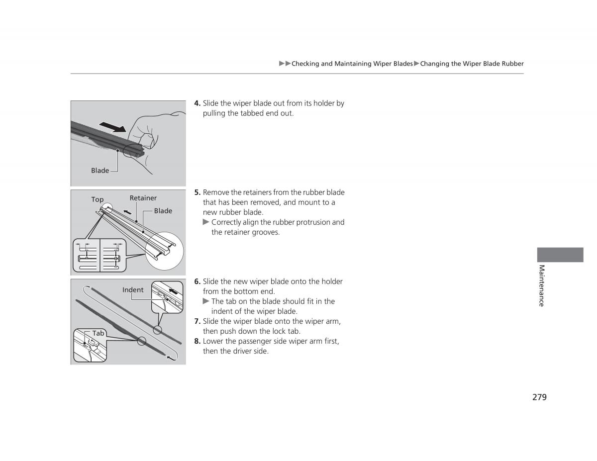 Honda Civic IX 9 owners manual / page 280