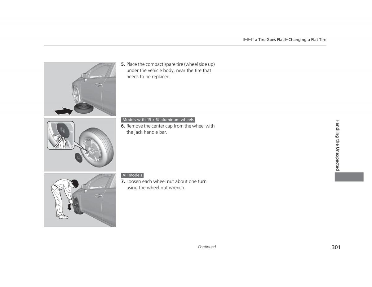 Honda Civic IX 9 owners manual / page 302