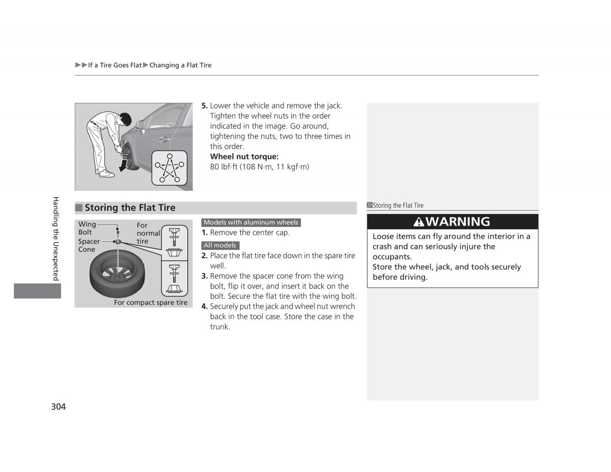 Honda Civic IX 9 owners manual / page 305