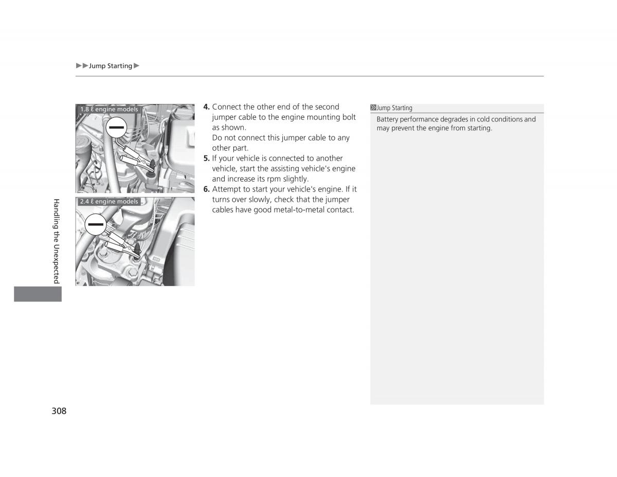 Honda Civic IX 9 owners manual / page 309