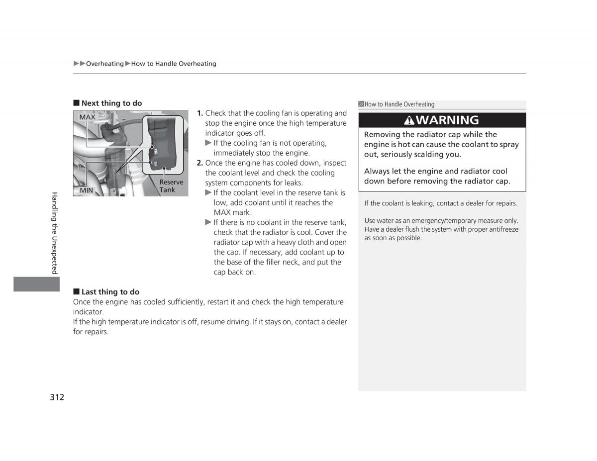 Honda Civic IX 9 owners manual / page 313