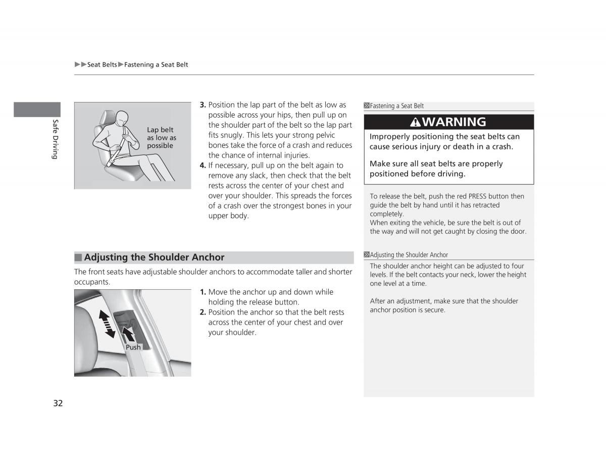 Honda Civic IX 9 owners manual / page 33