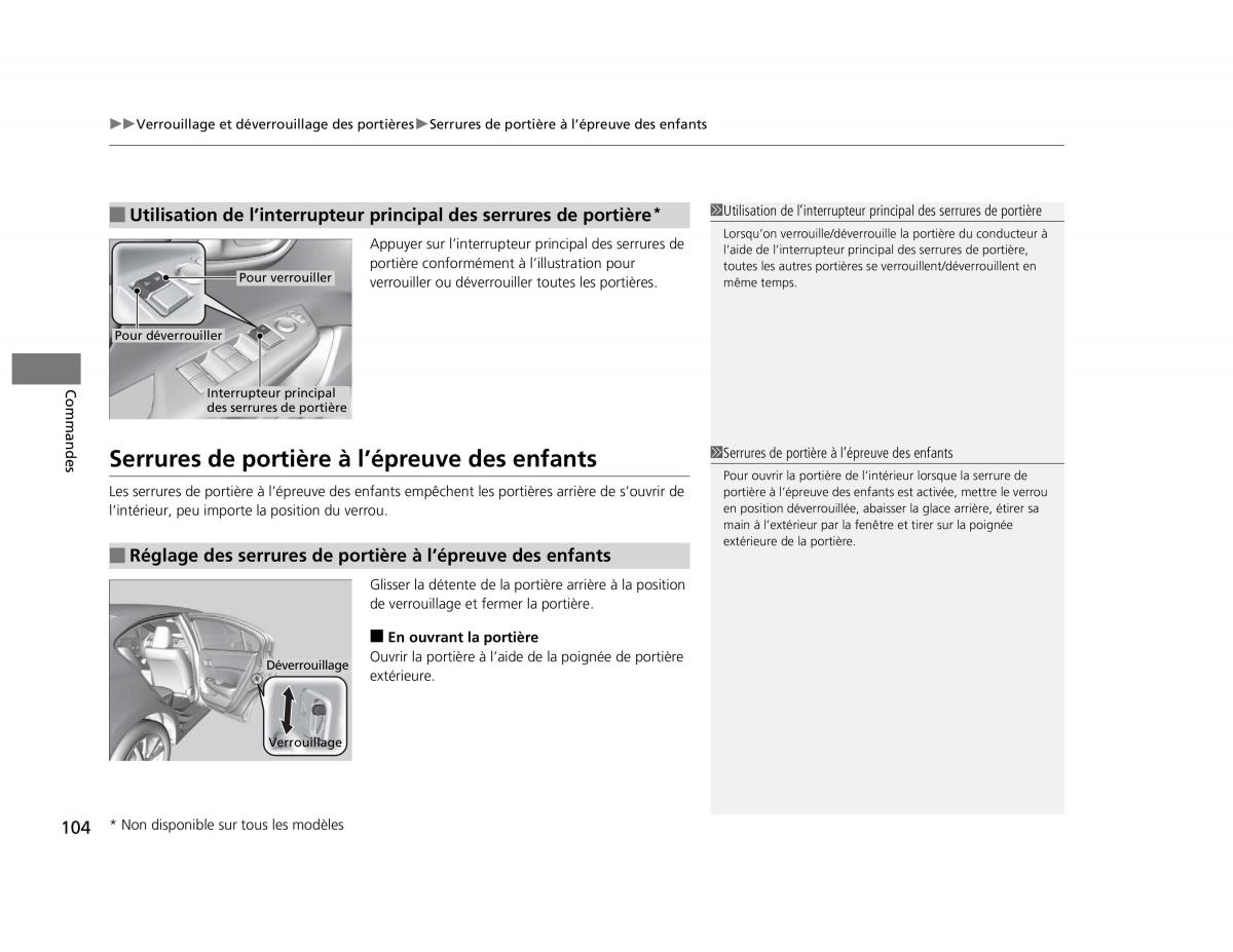 Honda Civic IX 9 manuel du proprietaire / page 105