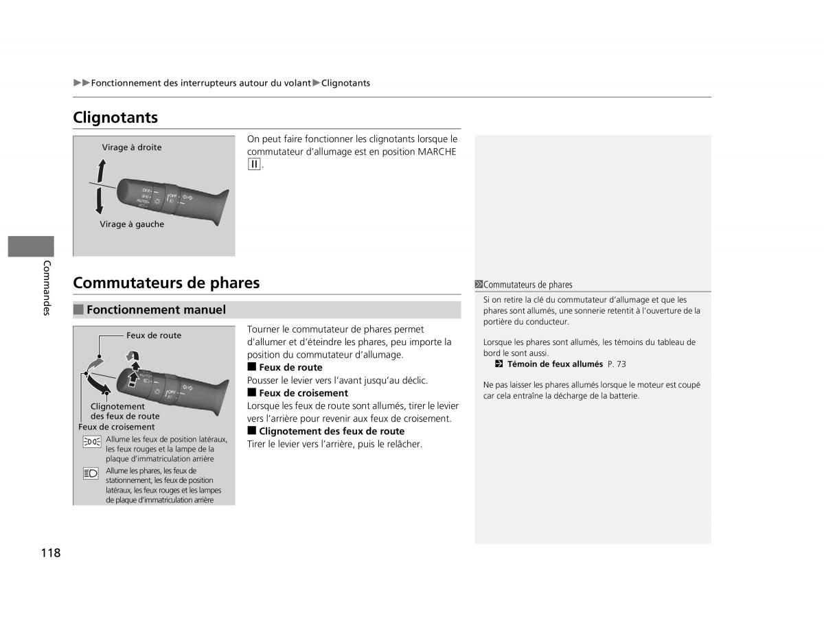 Honda Civic IX 9 manuel du proprietaire / page 119