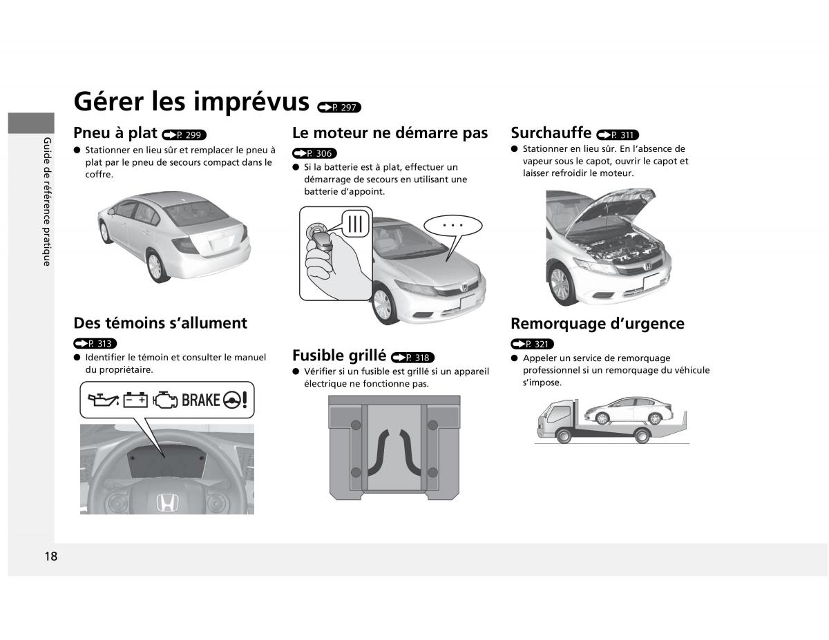 Honda Civic IX 9 manuel du proprietaire / page 19