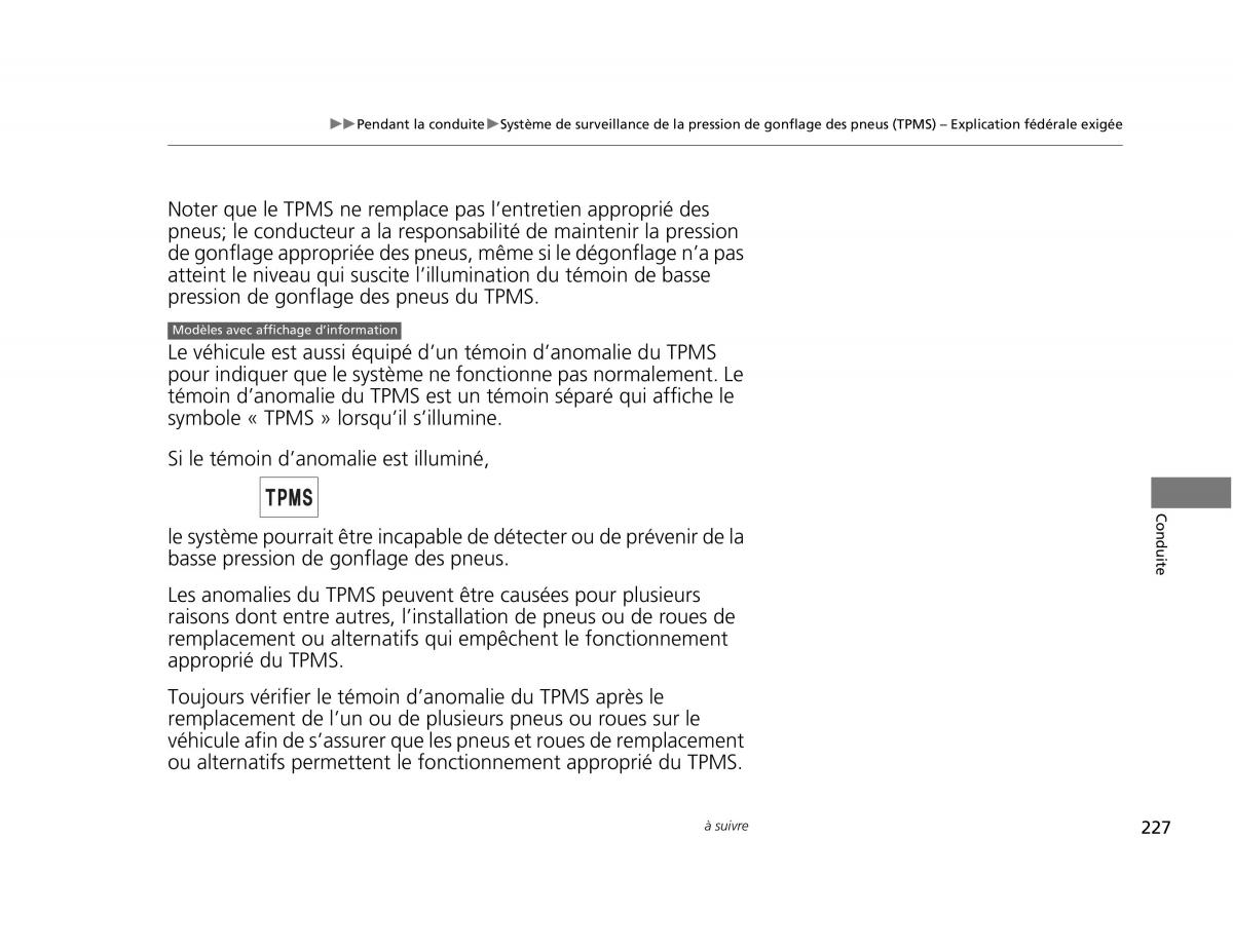 Honda Civic IX 9 manuel du proprietaire / page 228