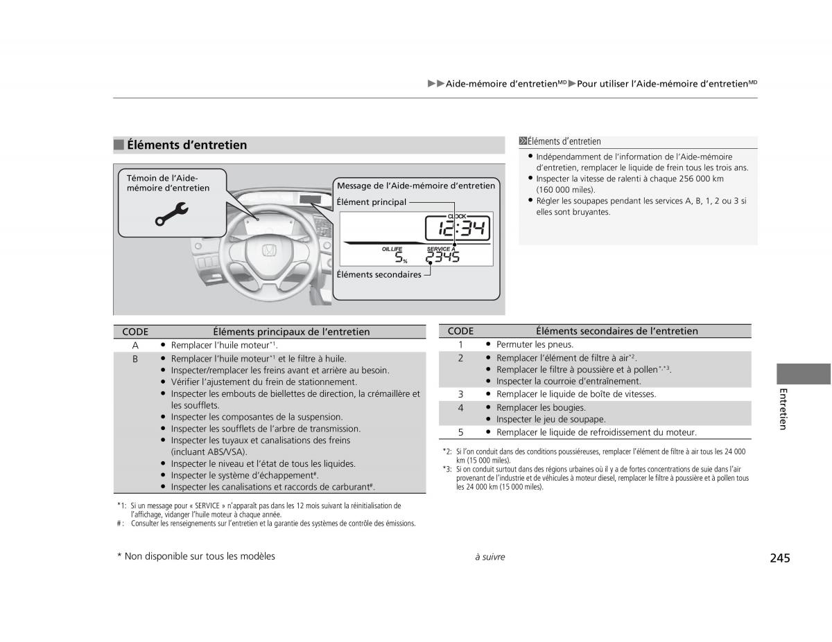 Honda Civic IX 9 manuel du proprietaire / page 246