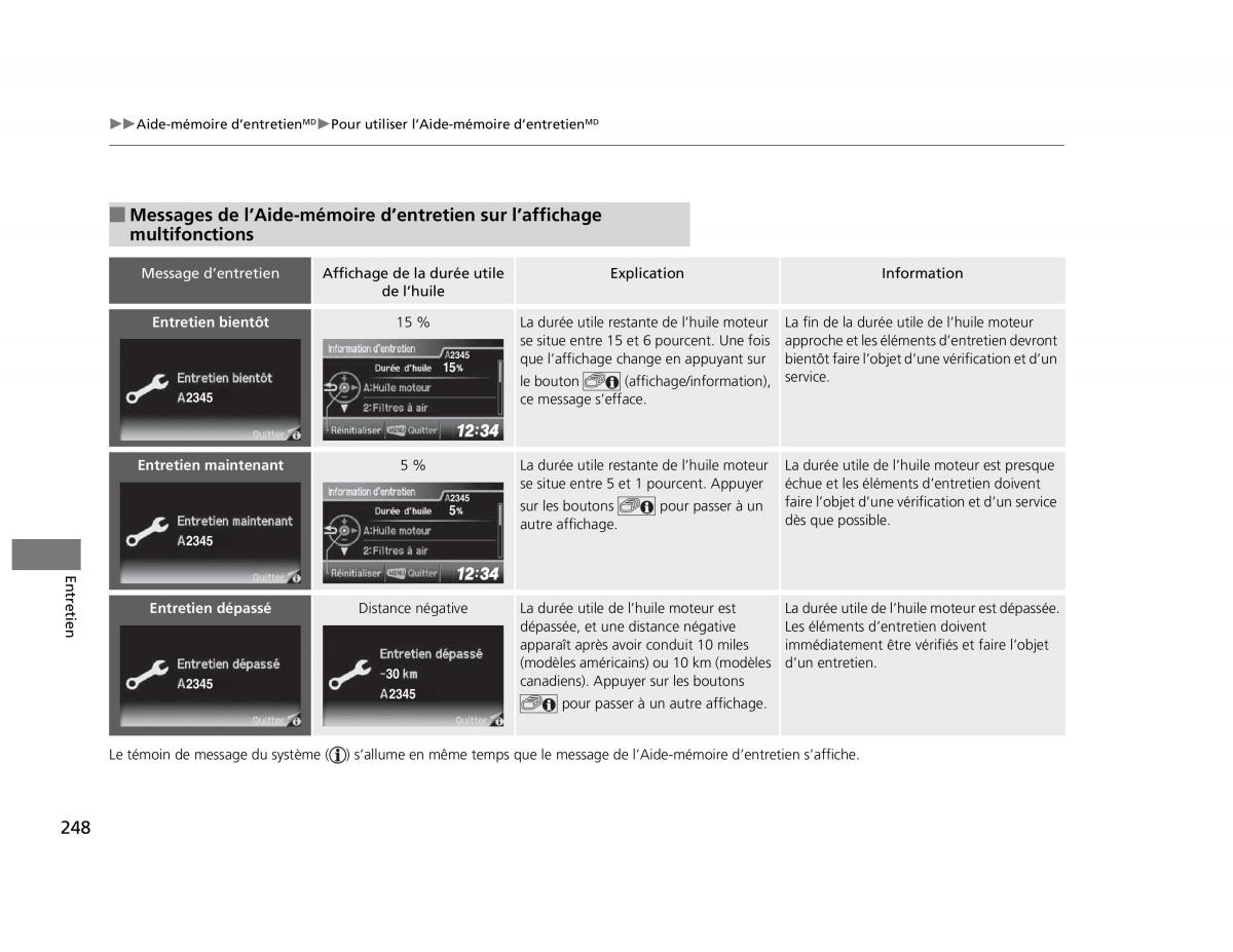 Honda Civic IX 9 manuel du proprietaire / page 249