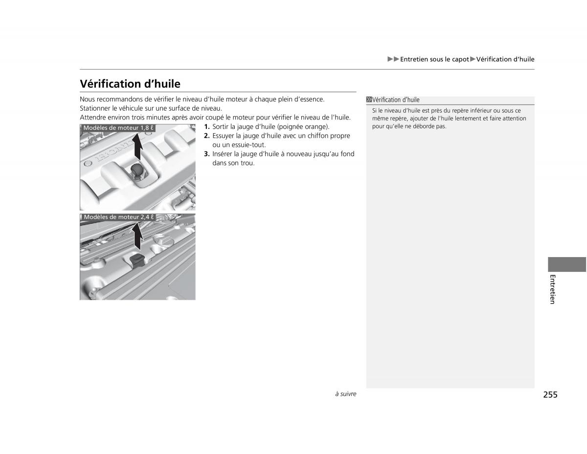 Honda Civic IX 9 manuel du proprietaire / page 256