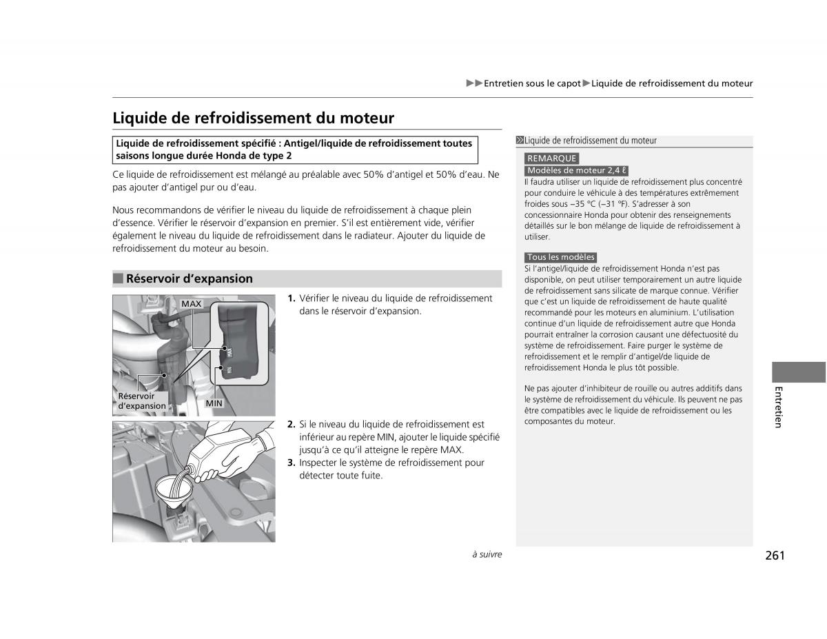 Honda Civic IX 9 manuel du proprietaire / page 262