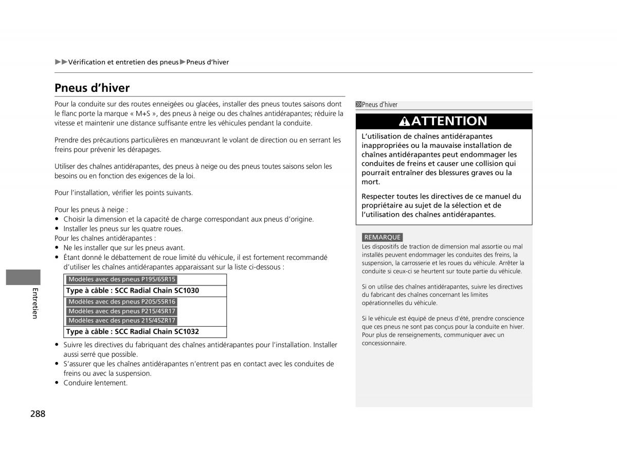 Honda Civic IX 9 manuel du proprietaire / page 289