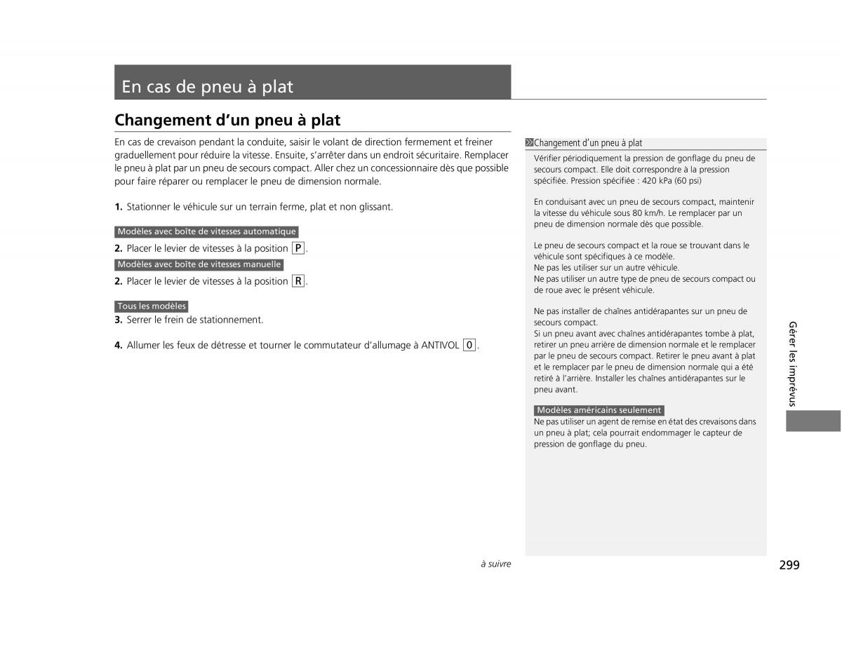 Honda Civic IX 9 manuel du proprietaire / page 300