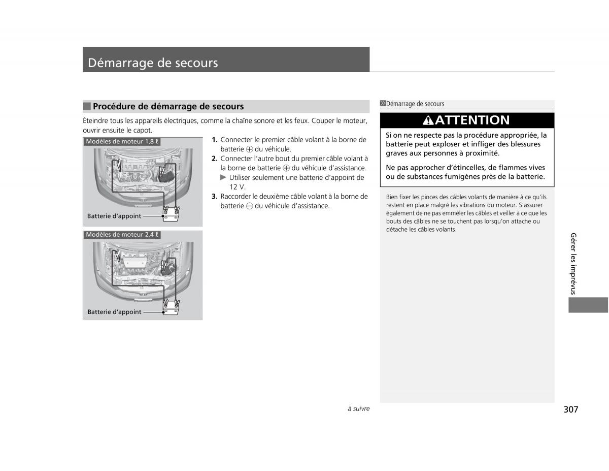 Honda Civic IX 9 manuel du proprietaire / page 308