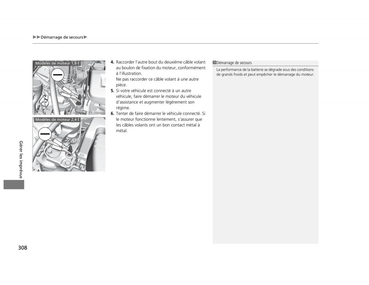 Honda Civic IX 9 manuel du proprietaire / page 309