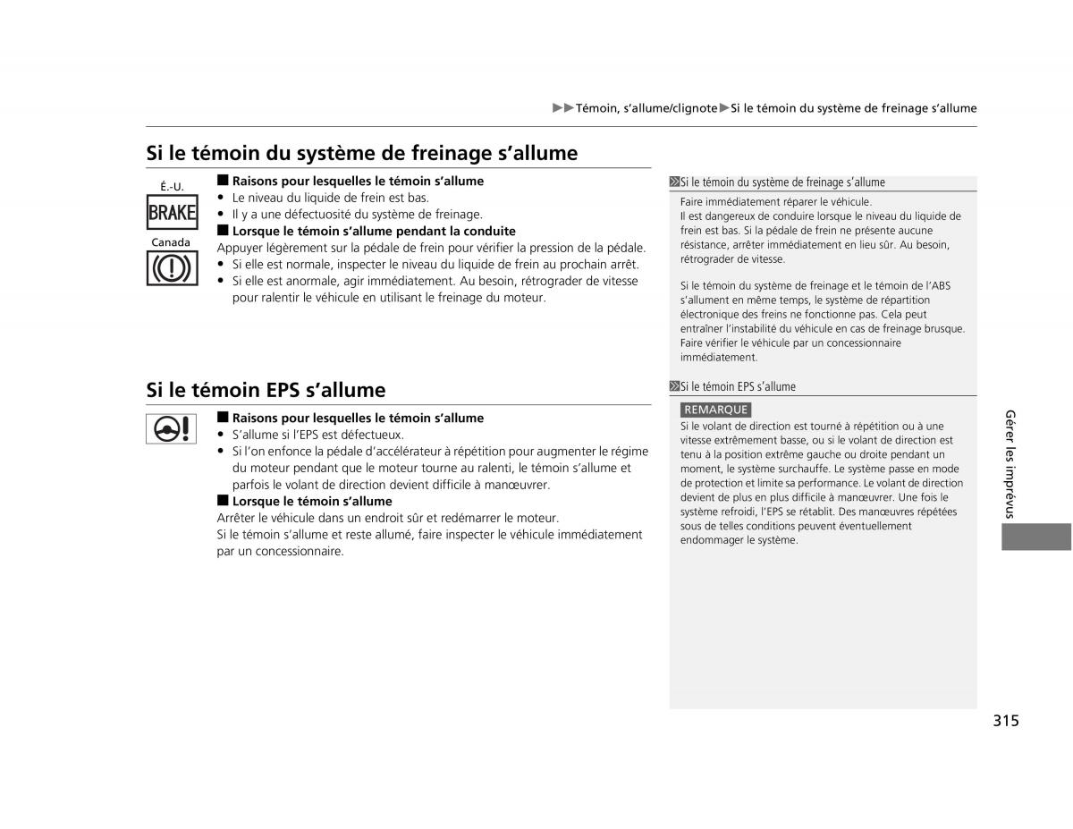 Honda Civic IX 9 manuel du proprietaire / page 316