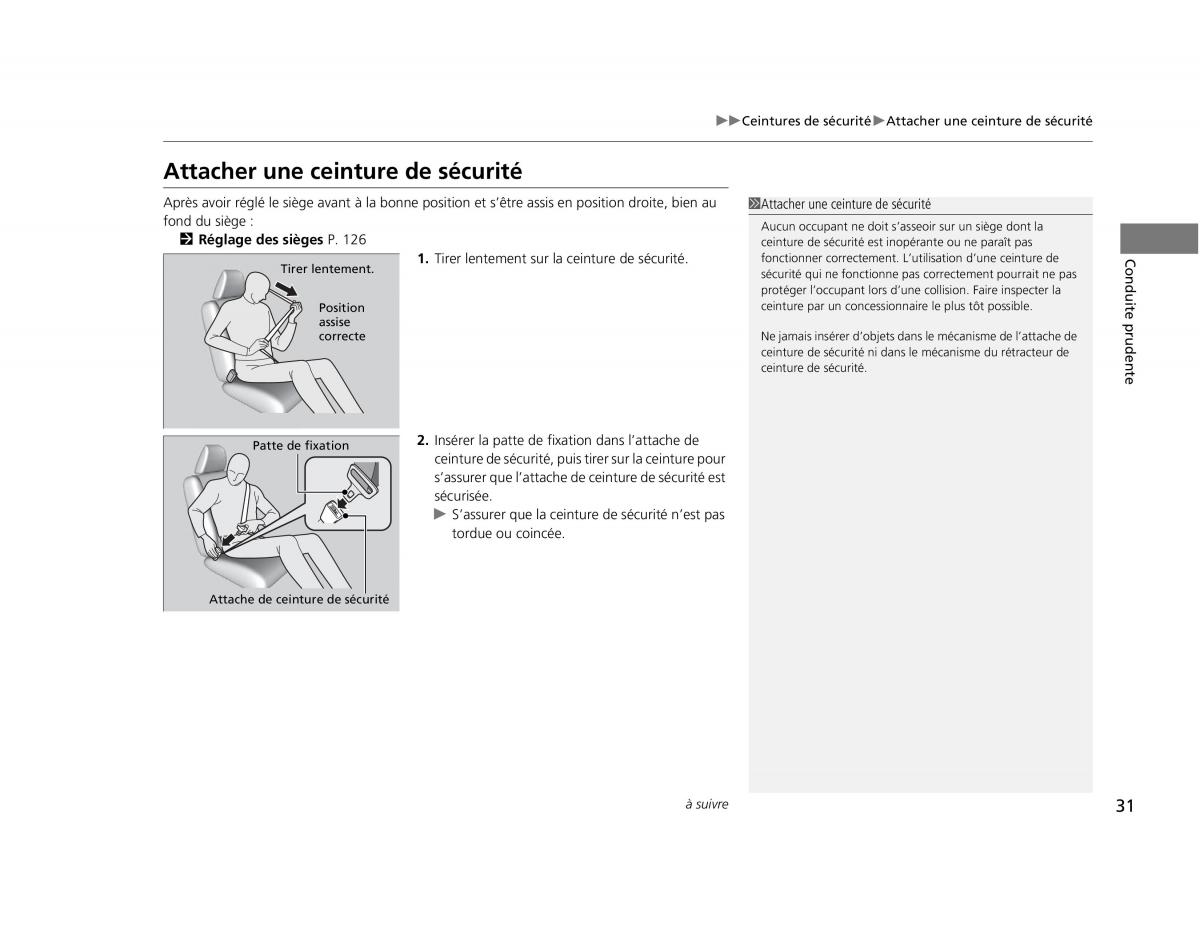 Honda Civic IX 9 manuel du proprietaire / page 32