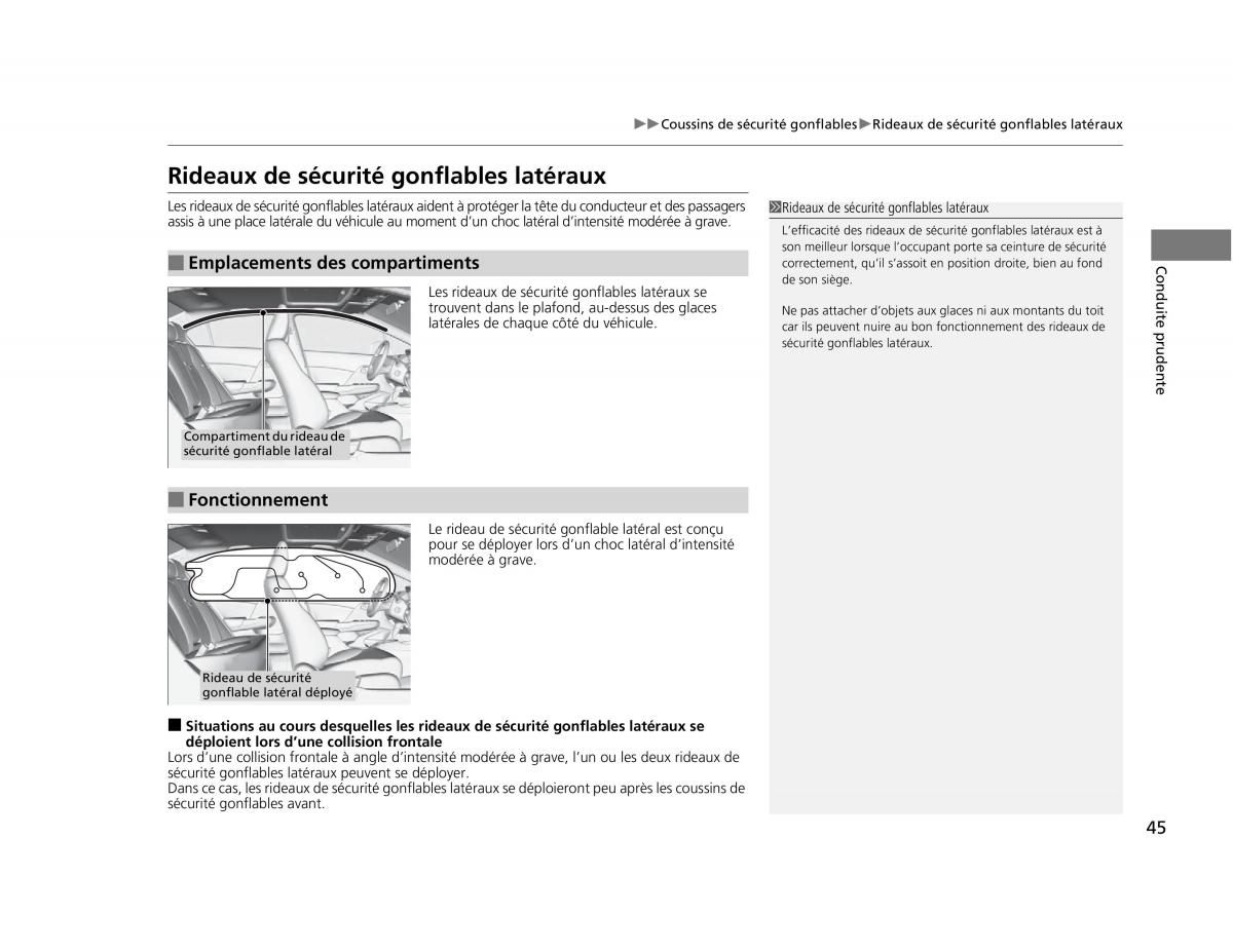 Honda Civic IX 9 manuel du proprietaire / page 46