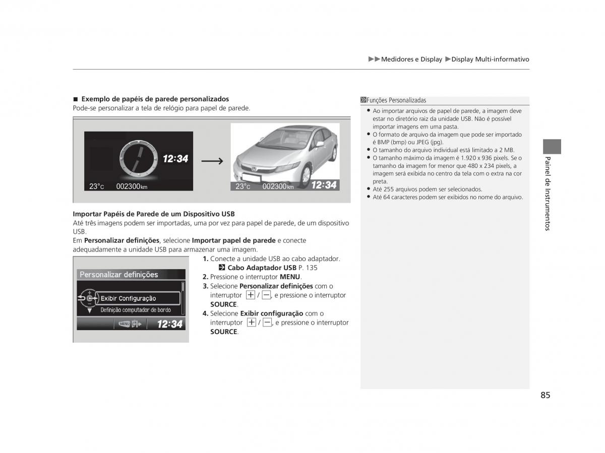 Honda Civic IX 9 manual del propietario / page 89