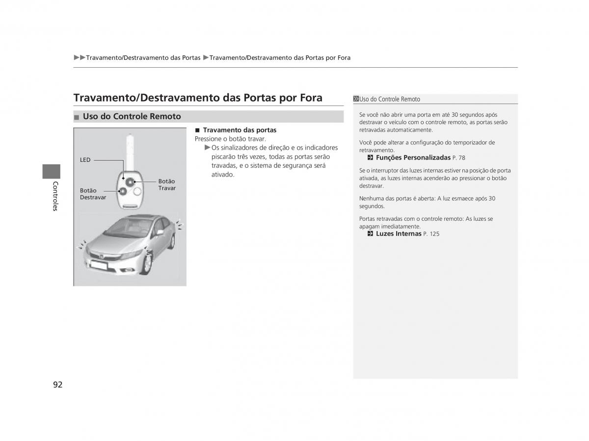 Honda Civic IX 9 manual del propietario / page 96